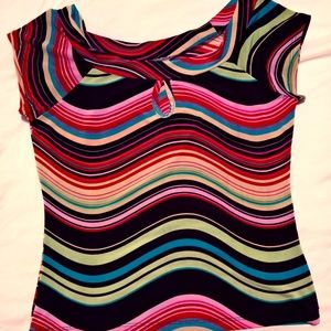 Disco wave keyhole peep top